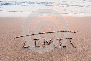 Limit concept, line on sand