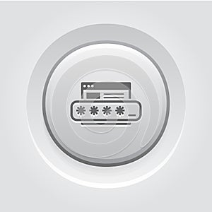 Limited Access Icon. Flat Design