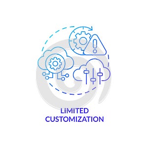 Limited customization concept icon