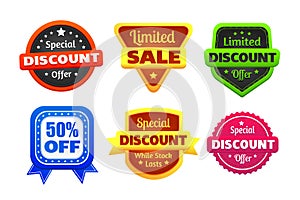 Limited Discount Sale Badges