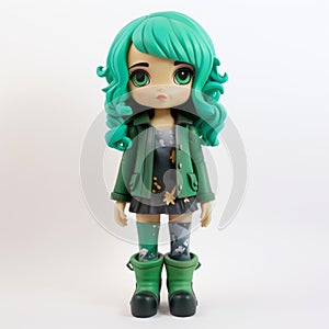Limited Edition Celestial Doll Model With Stylistic Manga Green Outfit