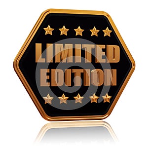 Limited edition five star hexagon button photo