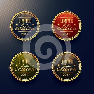 Limited edition labels set vector