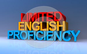 limited english proficiency on blue photo