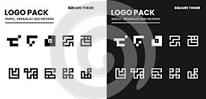 Limited logo theme of squares pack