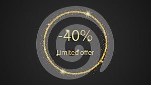 Limited offer gold banner