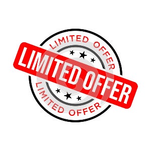 Limited Offer Letter Rubber Stamp Vector Design Template