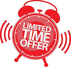 Limited time offer label, vector illustration