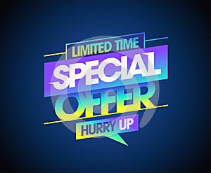 Limited time special offer vector sale banner