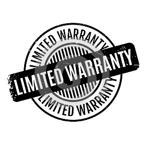 Limited Warranty rubber stamp