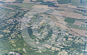 Limiti di Greccio village. aerial, Italy photo