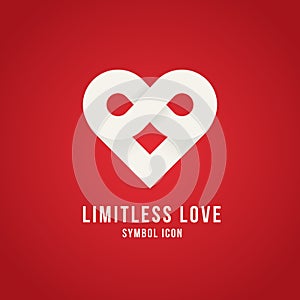 Limitless Love Vector Concept Symbol Icon Logo