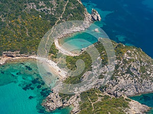 Limni beach in Paleokastritsa, Corfu Greece v