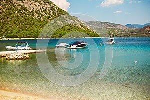 Limni village at Euboea in Greece. Panoramic view