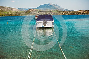 Limni village at Euboea in Greece. Panoramic view