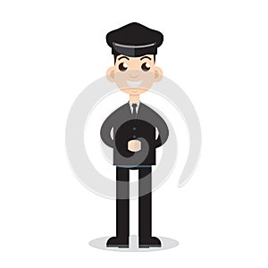 Limo Driver, man. Vector illustration