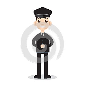 Limo Driver, man. Vector illustration