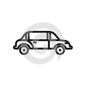 limo icon isolated on white background