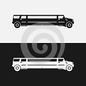 Limo Limousine Silhouette Logo Design Template