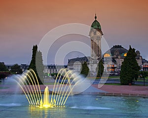 Limoges station by night