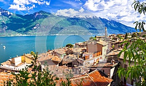 Limone - beautiful small town in pictorial Lago di Garda. Italy photo