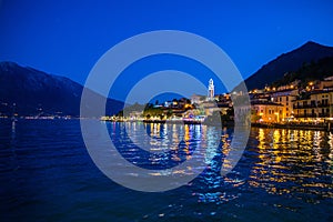 Limone sul Garda at night.