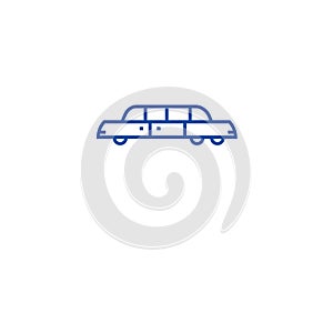 Limousine line icon concept. Limousine flat  vector symbol, sign, outline illustration.