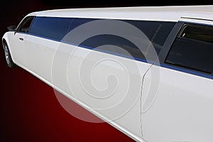 limousine on red black gradient background