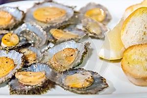 Limpets served in a restaurant on the island of Flores in the Azores, Portugal