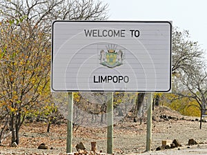 Limpopo sign - travel destination in Africa