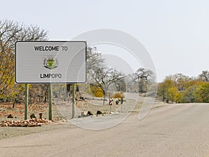 Limpopo sign - travel destination in Africa photo