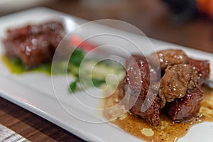 Sauteed Angus Beef with Foie Gras