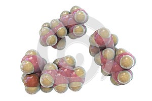 Linalool molecule, 3D illustration