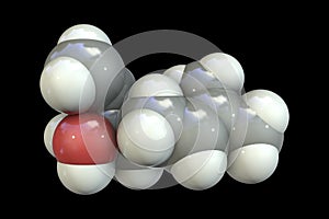 Linalool molecule, 3D illustration