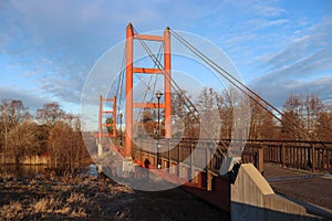 Linchoping. Spangerum Bridge. Kinda channel. Ostergotland province. Sweden.