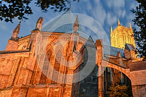 Lincoln Cathedral at night