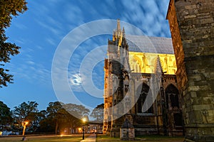 Lincoln Cathedral at night