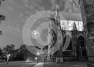 Lincoln Cathedral at night