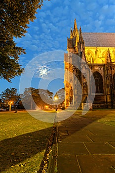 Lincoln Cathedral at night