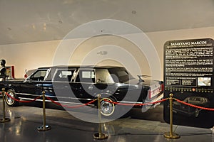 1980 Lincoln Continental Mark VI used by President Ferdinand Marcos display at Presidential Car Museum in Quezon City, Philippines