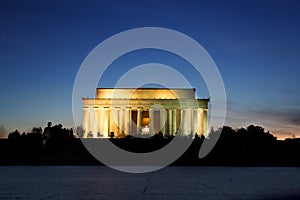 Lincoln Memorial Monument at Sunset, Washington DC
