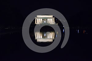 Lincoln Memorial Reflecting at Night