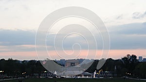 Lincoln Memorial Under Sunset