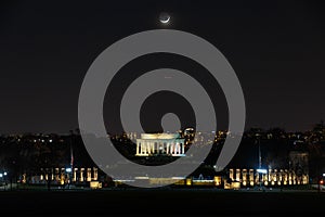 Lincoln Memorial in Washington DC at night