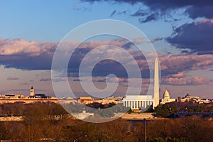 Lincoln Memorial, Washington Monument and US Capitol, Washington DC