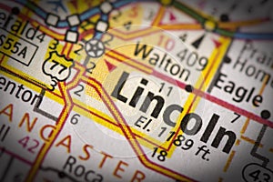 Lincoln, Nebraska on map