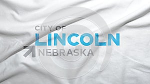 Lincoln of Nebraska of United States flag background photo