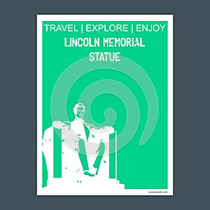 Lincoln Statue Washington, DC, USA monument landmark brochure F