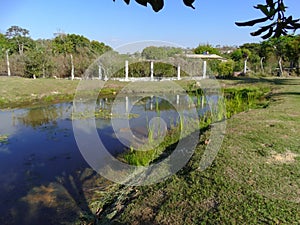 Linda vista para o lago, com muita vegetaÃ§Ã£o ao redor, montanhas e cÃ©u azul, localizado em zona rural.