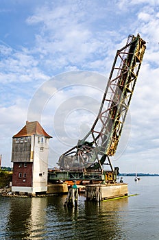 The Lindaunis Bridge is a bascule bridge crossing the Schlei, an inlet of the Baltic Sea in Schleswig-Holstein, at one of its